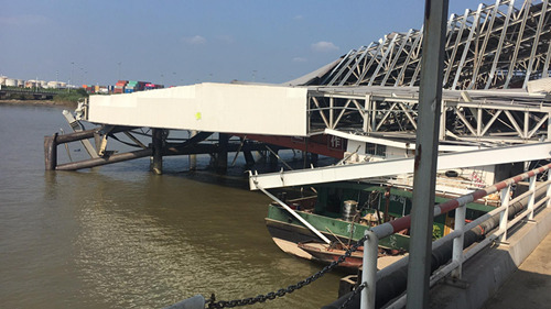 永福碼頭水下切割混凝土