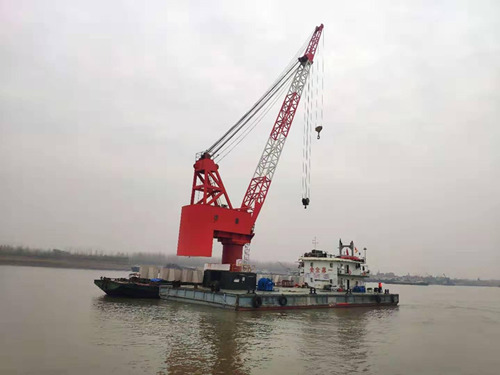 鄂州航道整治工程安裝首件砼壩體塊