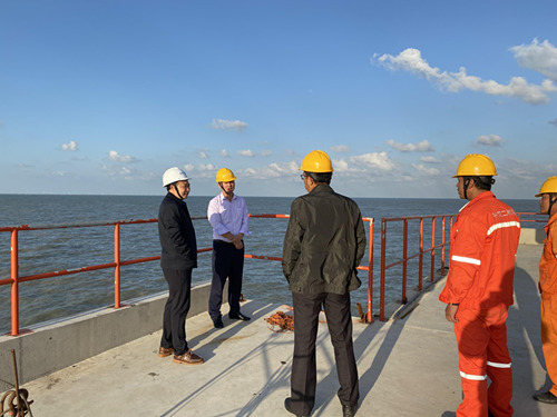 董事長(zhǎng)周向東再次視察洋口工地